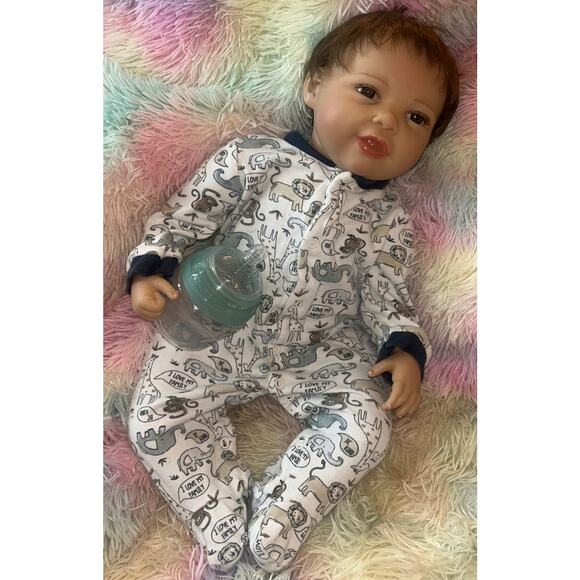 Paradise Galleries Reborn Boy Doll Silicone Vinyl Limbs Cloth Body + Tons Extras - Picture 3 of 9